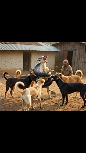 When a Giant Snake Attacks… Dogs Do the Unthinkable 🐍🐕