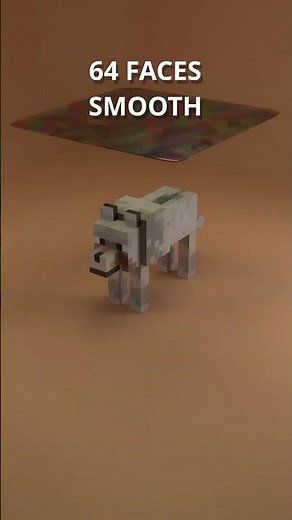 3D Cloth Simulation Minecraft Wolf #blender #blender3d #blendergameengine #minecraft #wolf #dog
