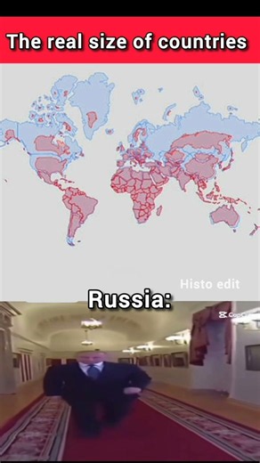 The real size of countries #mapping #geography #shorts