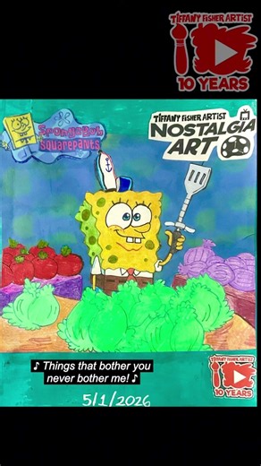TFA Nostalgia Art: SpongeBob SquarePants: Help Wanted (1999) | Tiffany Fisher Artist #shorts