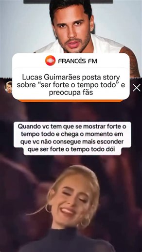 Rede Francês FM | Brasil on Instagram: "Lucas postou um story sobre “ser forte o tempo todo”, afirmando que chega um momento em que não consegue esconder que ser forte o tempo todo dói. Logo, os fãs do apresentador ficaram preocupados. O que vocês acham que aconteceu? 🎥: Reprodução/Instagram"