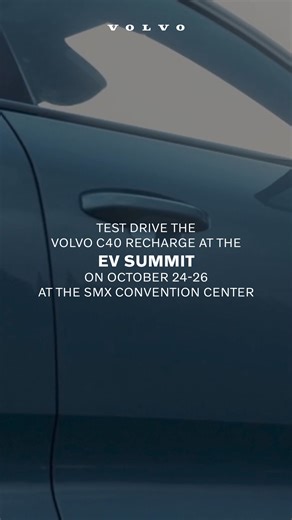Discover the latest EV-Technology and test drive the Volvo C40 recharge at the EV Summit at the SMX Convention Center on October 24-26. Experience premium safety and sustainable luxury. Experience Volvo. | Volvo Cars Philippines