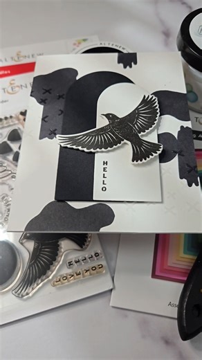 crystal clear with mixed media paste #cardmaking #mixedmedia #shiny