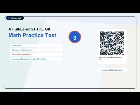 Full FTCE GK Math Practice Test 3 | 35 Questions with Answers