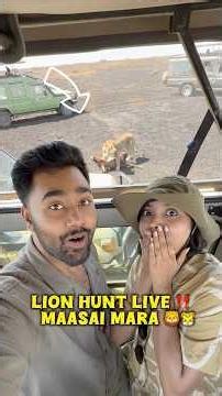 🦁MASAI MARA Lion Hunting Pathom😱 #minivlog #masaimara #lion
