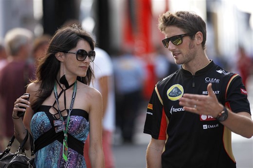 Romain Grosjean's wife Marion references his fireball F1 crash to joke about her terrible bike accident