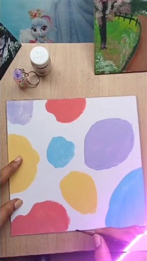 Painting On Cardboard🌻#painting #art #tutorial #shorts #trending #youtubeshorts #drawing #diy #art