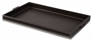 [Hot Item] Hotel Border Coffee Leather Minibar Tray