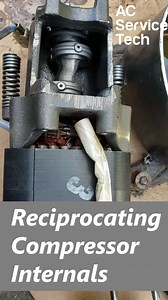 I breakdown a Reciprocating Compressor! #hvaclife #hvacrepair #hvacquality #hvactraining #compressor #reciprocator #hvac #hvacr #hvactechnician #hvacmaintenance #hvacschool #acservicetech | AC Service Tech LLC