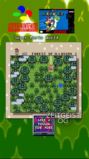 Super Mario World The Forest of Illusion This whole zone is quite the vibe. Great music btw. Starting out with another legendary SNES game! Specifically the stand alone game and not mario all stars. Played on the Wii Virtual Console and captured via RCA giving the whole playthrough a nice warm fuzz #gaming #retro #90s #videogame #retrogaming #mario #nintendo #snes #reelsfbシ #fbreels #love #fb #flashback #clips #gameplay #retrogames #nostalgia #fypシ #instagood #childhood #fyp #90s #switch #Ninten