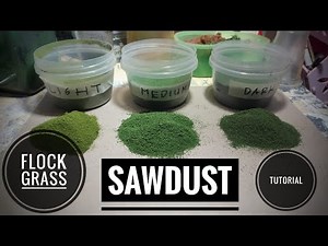 Make Cheap Flock Grass Waterproof from Sawdust