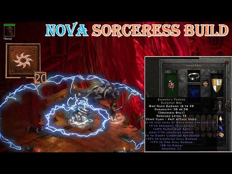 Diablo II Resurrected - Nova Sorceress (200% Faster Cast Rate) Build is The Best Farming