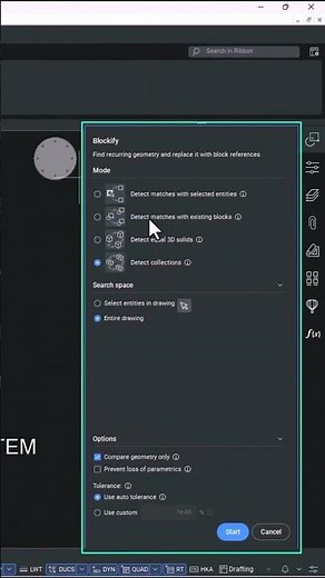 Enhanced for BricsCAD V25: BLOCKIFY #shorts