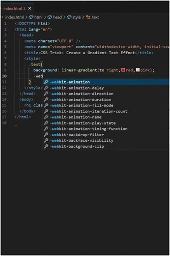 CSS Gradient Text Effect Trick | Modern UI Styling Tip