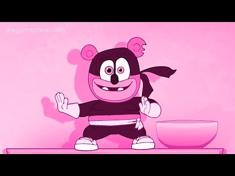 Gummibär Colors PINK Gummy Ninja Kitchen Gummy bear Song