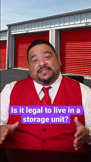 Is it legal to live in a storage unit? 📦 #shorts
