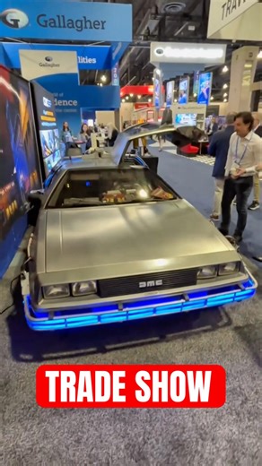 Trade Show brings out Delorean Time Machine! #backtothefuture #80s #shorts