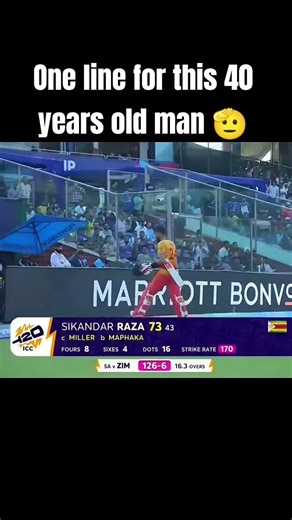 One line for sikandar raza 🥶 #t20worldcup #cricket #cricketshorts #shorts #zimvssa