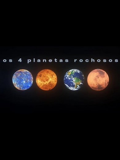 os 4 planetas rochosos do nosso sistema solar #bolassolares #space#mercury#venus#eath#mars