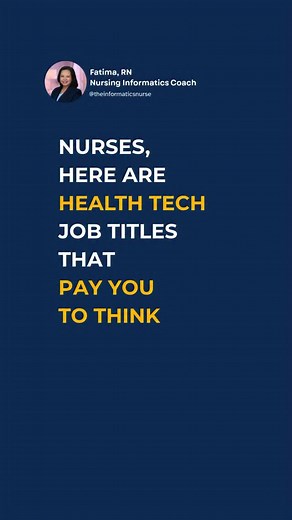 The healthcare landscape is rapidly shifting. ⚡️ Companies driving innovation in tech and AI are seeking nurses who possess deep workflow knowledge, systems thinking, and clinical data expertise. These modern job titles prove that your years of bedside experience are now one of the most valuable assets in the industry. ✨ Why You Are Needed: ✨ 🔹You can help design tech solutions that are safe and intuitive for patients and frontline staff. 🔹You can take on the role of essential clinical voice i