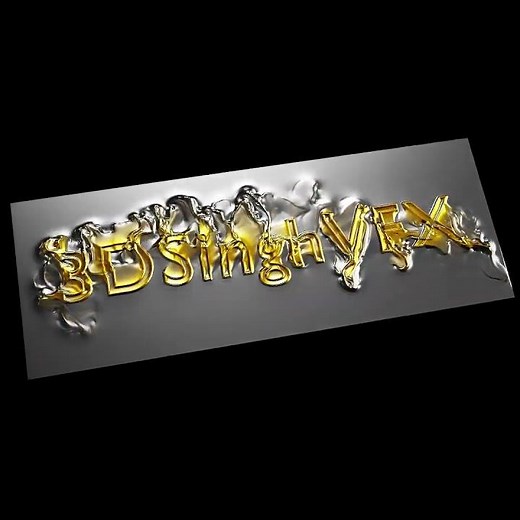 Fluid Text Effect #blender #3dsinghvfx #motiongraphics