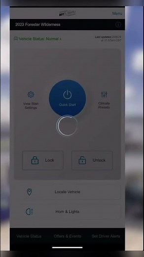 MySubaru App Quick Tutorial