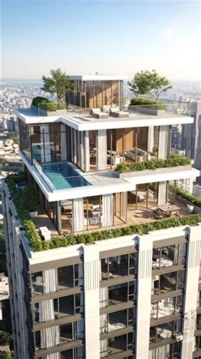 A Duplex House in the Sky! 🏙️✨ You Won’t Believe This Rooftop Home! #shorts #dreamscreenai #building