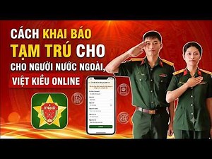 Cách khai báo tạm trú cho người nước ngoài, Việt kiều online