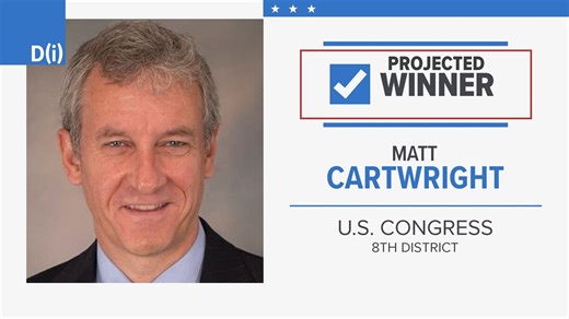 Matt Cartwright defeats Jim Bognet | Election results for PA Congress, 8th District