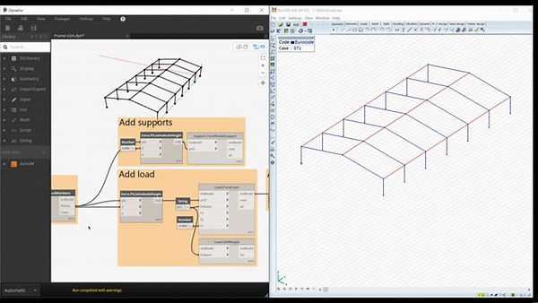 Dynamo To AxisVM - Demo #1 - 3D Frame