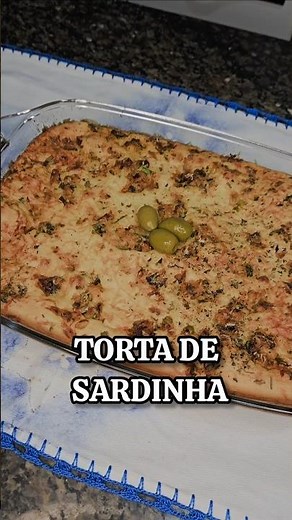 Torta de sardinha, fácil, leve e saborosa! 😍Vídeo detalhado no canal. #receitascaseiras #torta