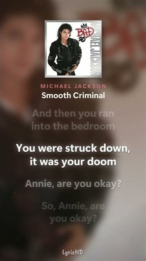 Michael Jackson - Smooth Criminal (Lyrics)