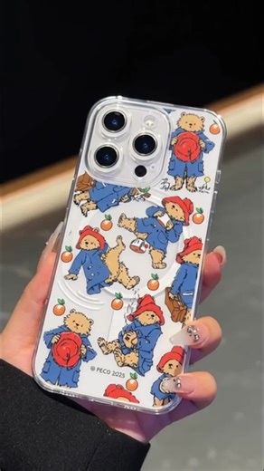 Cute and practical! This bear anime phone case is made of acrylic material, features magnetic suction, supports wireless charging, and is compatible with multiple models. #PhoneAccessoriesUK #CartoonCase #MagneticCase #WirelessCharging #fyp