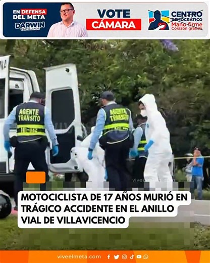 viveelmeta.com.co on Instagram: "🚨Un joven motociclista de 17 años perdió la vida en un accidente de tránsito registrado en el Anillo Vial de Villavicencio. La víctima fue identificada como Carlos Javier Noreña Rojas y se desplazada en una moto de placas: PNS26H 🔊De acuerdo con información preliminar, el siniestro habría ocurrido cuando el menor intentó realizar una maniobra peligrosa en la vía. De manera extraoficial, se conoció que el joven habría tratado de adelantar a un vehículo de carga 