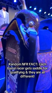 Random NFR Fact:�Did you know the top 15 barrel racers each receive a custom saddle for qualifying for the NFR? Every single one comes from a different saddle company, and they’re all designed exclusively for the NFR—truly one-of-a-kind pieces.￼ After we get our headshots taken, we do a random draw for saddles. I drew the Bob Marshall Treeless Saddle. I was honestly shocked and so dang excited because that’s the brand I’ve ridden in for over 15 years. To get that exact saddle felt like it was me