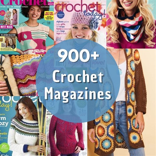 900  Crochet Magazines Collection – Digital Archive Bundle (PDF Download) English - Etsy