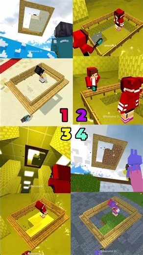 4 Team Break The Block Fall Girl Out 💀 #shorts #animation