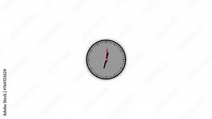 Clock time-lapse animation. Animation simulating a time-lapse of a wall clock with moving shadows.