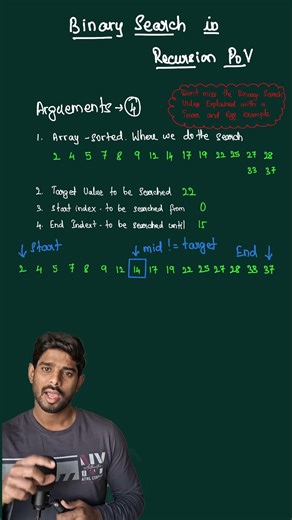 Binary Search Explained - Using Recursion