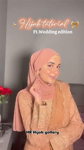 Wedding Hijab style 🌸 Dholki/ Easy quick Hijab style/ Wedding Hijab tutorial Follow For More 🫰 . . . . . . . . . . . . . . . . . . . . . . #tutorial #hijabistyle #hijabtutorial #ootd #facebook #highlights #hrhijabgallery #smallbusiness #onlineshop #viral #viralvideos | HR Hijab Gallery