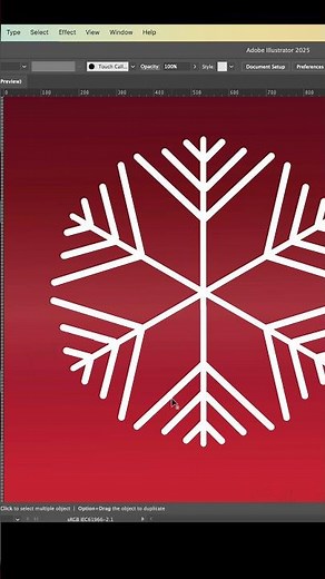 Create snowflakes icon using adobe Illustrator | Adobe Illustrator 2025