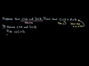 Proof with subset containment
