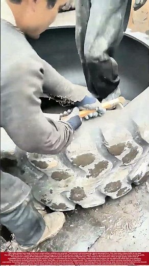 The Best Rubber : Cutting the Sidewall from a Giant Tire