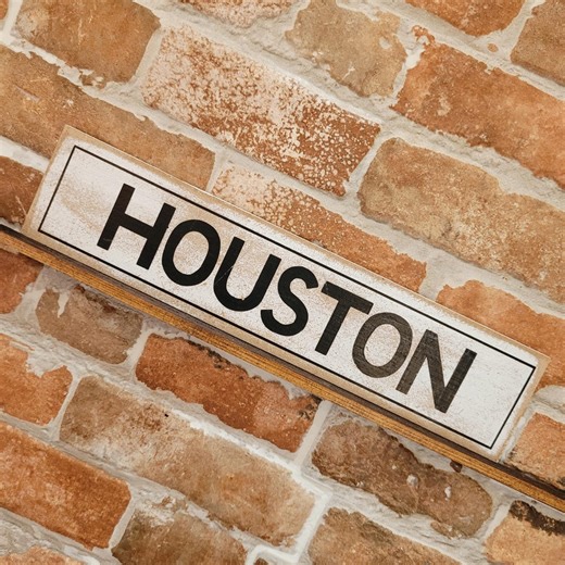 Houston Sign Hand Painted Aged Wooden Texas Sign Customisable Home Decor Rustic Old Fashion Wood Plaque Gift - Etsy
