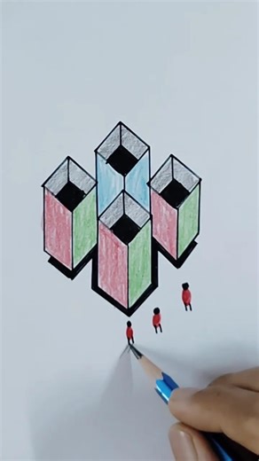 The Amazing 3D drawing on paper #viralshort #viralart