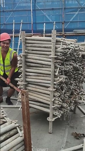 Steel Pipe Handling Process for Construction Workers