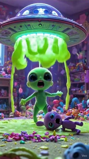 Alien Plush-Toy Invasion 👽💚 | Funny 3D Cartoon Horror #horrorcomedy #aianimation #funnyscary