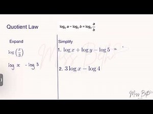 IB MYP Math Extended - Laws of Logarithms - Winter Break Revision Lesson Series
