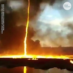 Yes. This is an actual firenado and we can't stop watching it. 🌪️ | USA TODAY Video