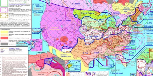 This dialect map covers all of North America's English accents